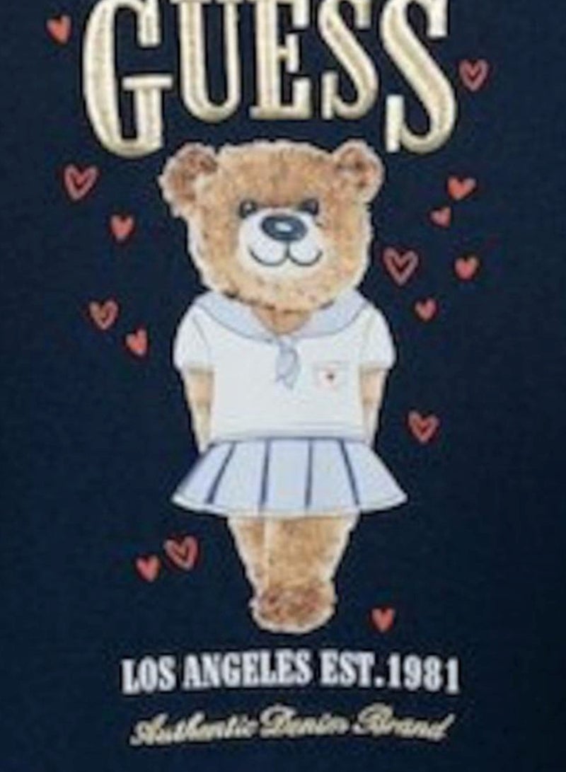 GUESS Infant French Terry Short Sleeve Mini Dress - Image 3