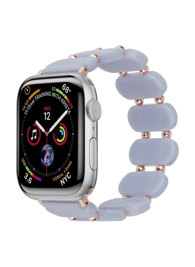 Generic - Replacement Strap For Apple Watch Series 4 44mm Stretch Resin Watch Band Blue Ocean - Image 1