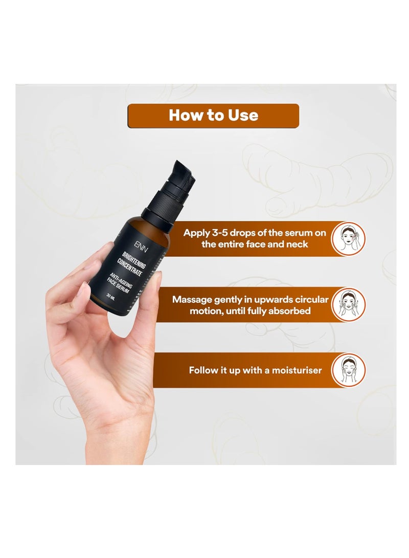 ENN  Brightening Concentrate  Anti Aging  Brightening  Anti  Wrinkle  Age Spots Pigmentation Face Serum  Natural   For Men and Women  25Ml - Image 3