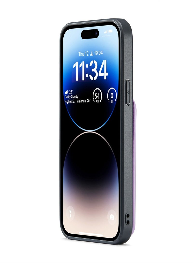 Suteni Back Cover Leather Card Slots Phone Case for iPhone - Image 2