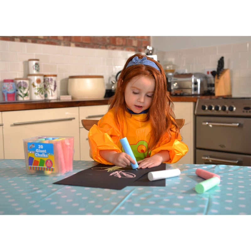 Galt 20 Giant Chalks - Extra Large Childrens Chunky Pavement Chalks - Bright Vibrant Colours - Washable, Easy Clean Outdoor Kids Garden Toys - Portable Carry Case with Handle - Ages 3 Years Plus - Image 2