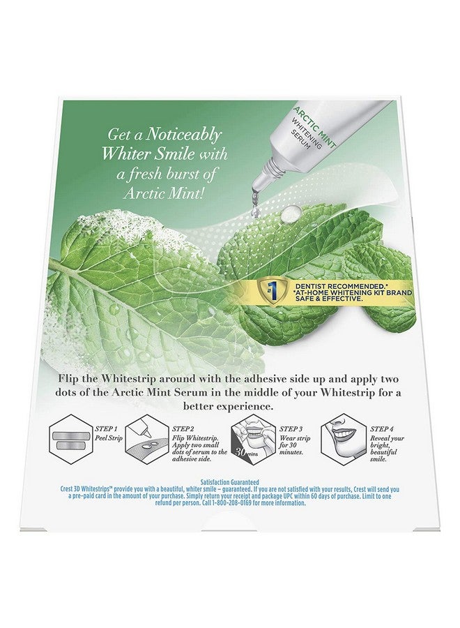 Crest 3D Whitestrips, Arctic Mint, Teeth Whitening Strip Kit With Tube Of Flavor Serum, 28 Strips (14 Count Pack) - Image 2