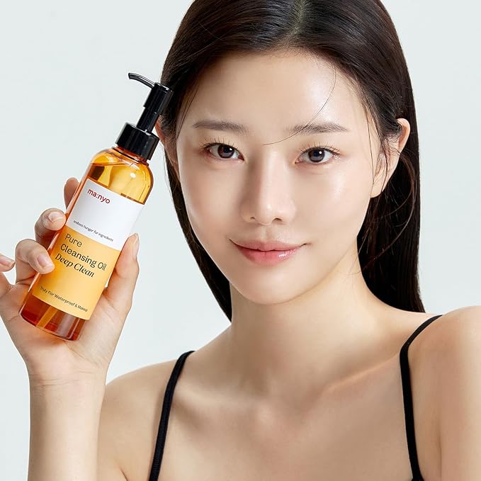 MA:NYO manyo Pure Cleansing Oil 67 fl oz 200ml Blackhead melting and gentle Daily Makeup removal for Sensitive skin with Argan Kenel Oil Vitamin E Nourishing skin and keep pH balance Yellow - Image 3