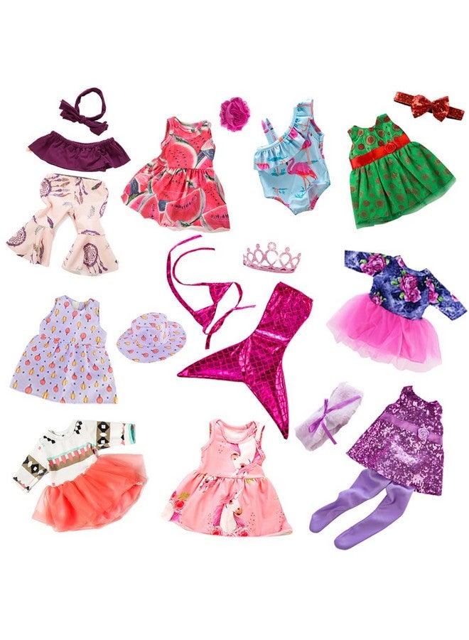 Ebuddy 18 Inch Doll Clothes Doll Accessories 10 Sets Fashion Doll Clothes and Accessories Fit for 18 inch Girl Doll,Most 18 Inch Dolls(No Doll) - Image 2