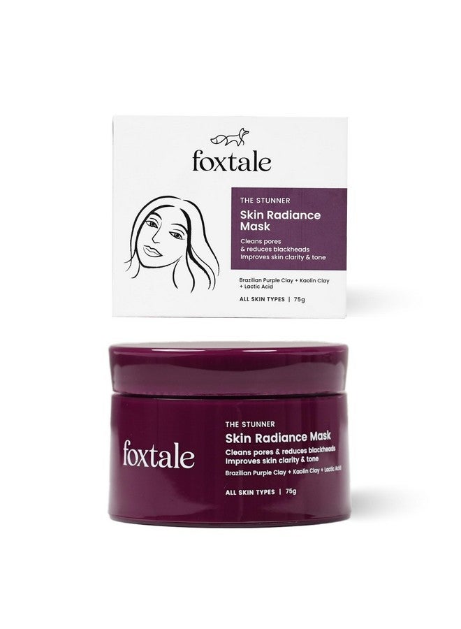 foxtale De-Tan Face Mask For Glowing Skin| Clay Mask With Lactic Acid For Tan Removal, Reduction In Blackheads, Instant Brightening| New-Age Ubtan Face Pack For All Skin Types | Men & Women- 75G - Image 2