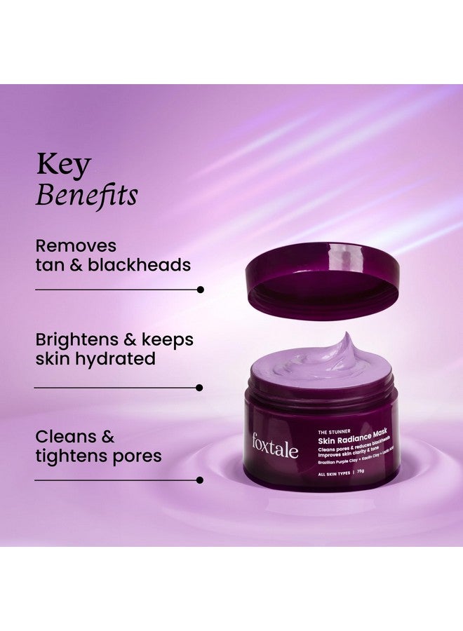 foxtale De-Tan Face Mask For Glowing Skin| Clay Mask With Lactic Acid For Tan Removal, Reduction In Blackheads, Instant Brightening| New-Age Ubtan Face Pack For All Skin Types | Men & Women- 75G - Image 3