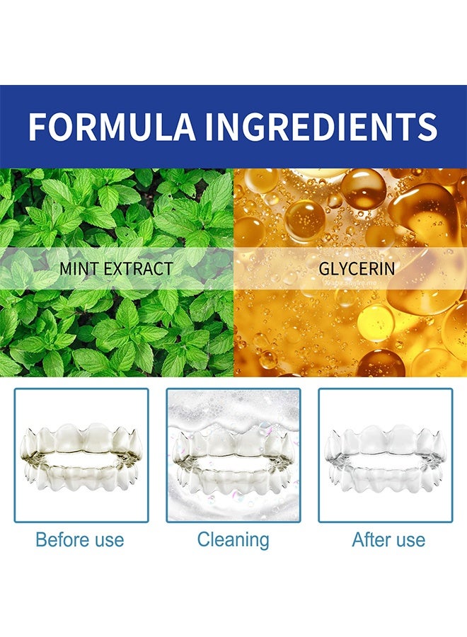 إيلهو منظف التقويم و المثبت، رغوة تنظيف أصلية AlignerFresh، منظف متوافق مع Invisalign وكل أجهزة التقويم المثبتة والواضحة، يزيل البكتيريا، يُبيض الأسنان، يقاوم رائحة الفم الكريهة، ممتاز للتقويم، المثبت، والطرابيش، حجم 30مل - Image 2