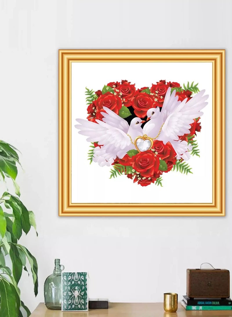 Pigeon Pattern Diamond Painting Without Frame - Image 1