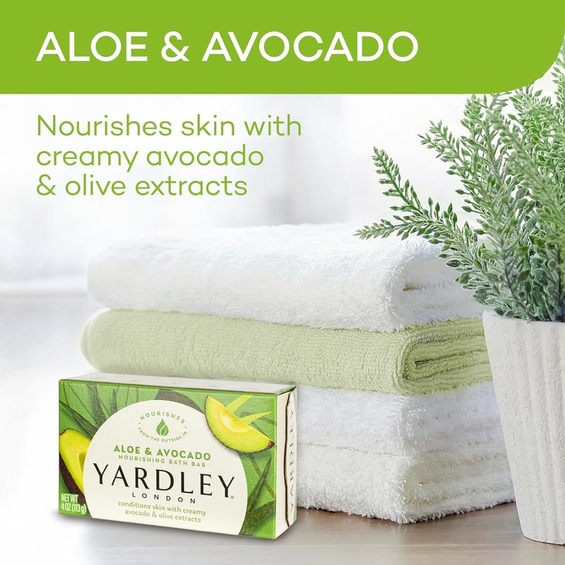 Yardley London Aloe & Avocado Nourishing Bath Bar Soap, 4.25 Oz - Image 3