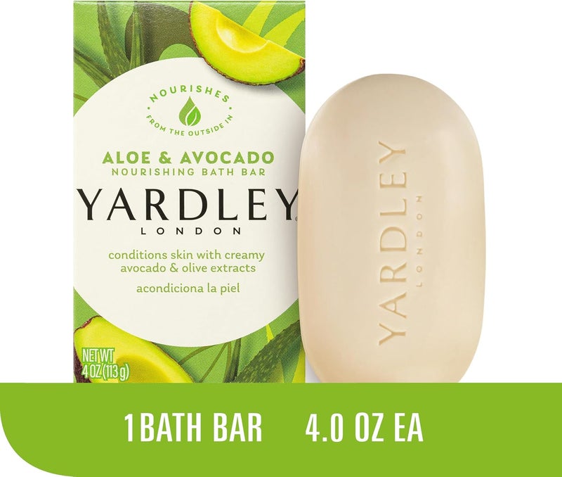 Yardley London Aloe & Avocado Nourishing Bath Bar Soap, 4.25 Oz - Image 2