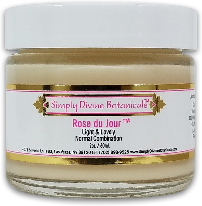 Simply Divine Botanicals Rose du Jour Moisturizer - Light & Lovely for Normal, Combination, and Oily Skin, 2oz - Image 1