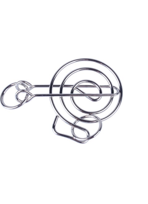 Intellectual Stick IQ Stick Unlocking Nine-link Iron Twist Peak Loop Kidsren's Spatial Hands-on Thinking Training-Color:Snail Ring
