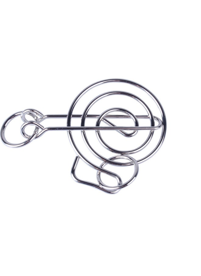 Intellectual Stick IQ Stick Unlocking Nine-link Iron Twist Peak Loop Kidsren's Spatial Hands-on Thinking Training-Color:Snail Ring  - Image 1