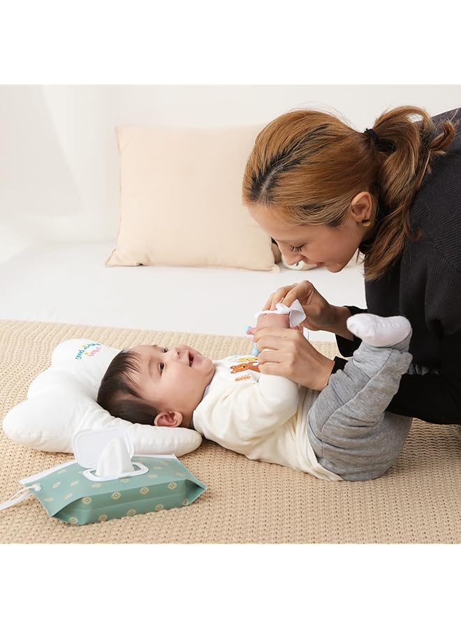 erorex Baby Wipe Dispenser 4 Pack Portable Refillable Wipe Pouch Keeps Wipes Fresh Reusable Wet Wipe Pouch  - Image 4