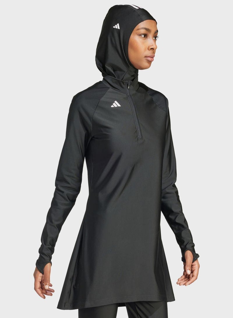 اديداس توب سباحة بأكمام طويلة 3-Stripes - Image 5