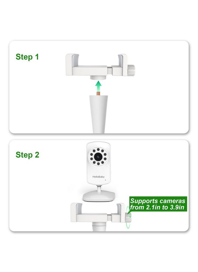 Hellobaby HelloBaby Baby Monitor Mount for HB30/HB32 and Most Light-Weight Type Baby Cameras, Suitable for Smartphone, Universal Baby Camera Holder, Suitable for a Baby Crib, No Tools Need and No Wall Damage  - Image 4