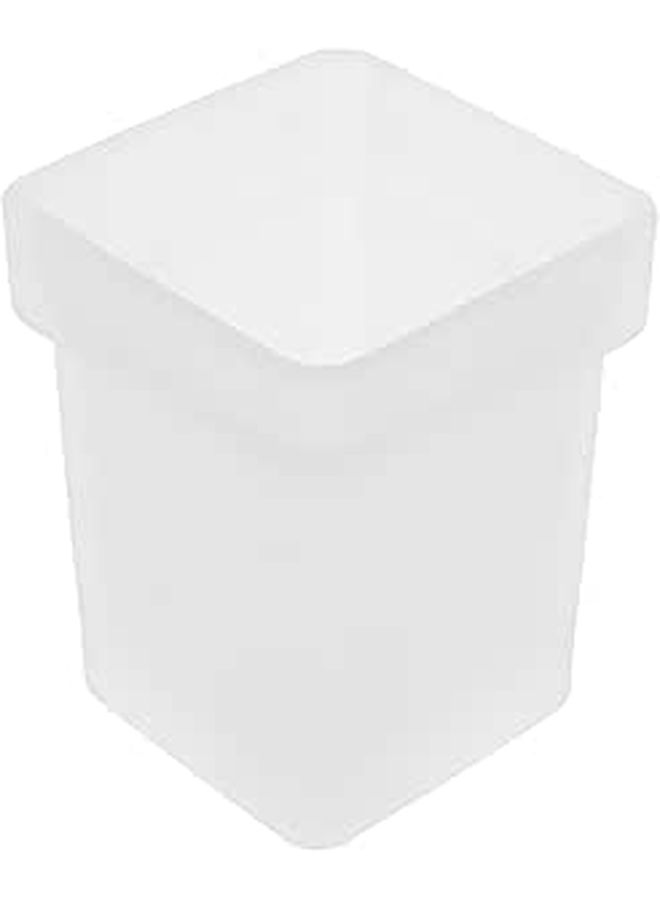 Ceramic Toilet Brush Cup Holder Square Frosted Storage Container With Brush For Household Bathroom Cleaning - Image 1