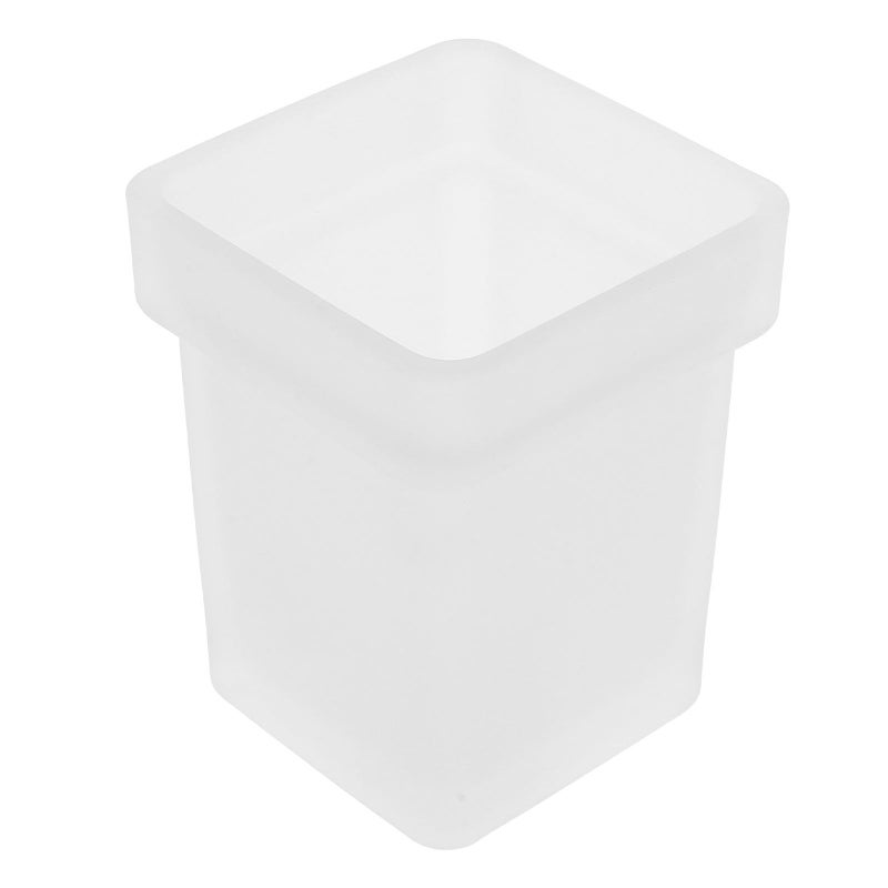 Ceramic Toilet Brush Cup Holder Square Frosted Storage Container With Brush For Household Bathroom Cleaning - Image 2