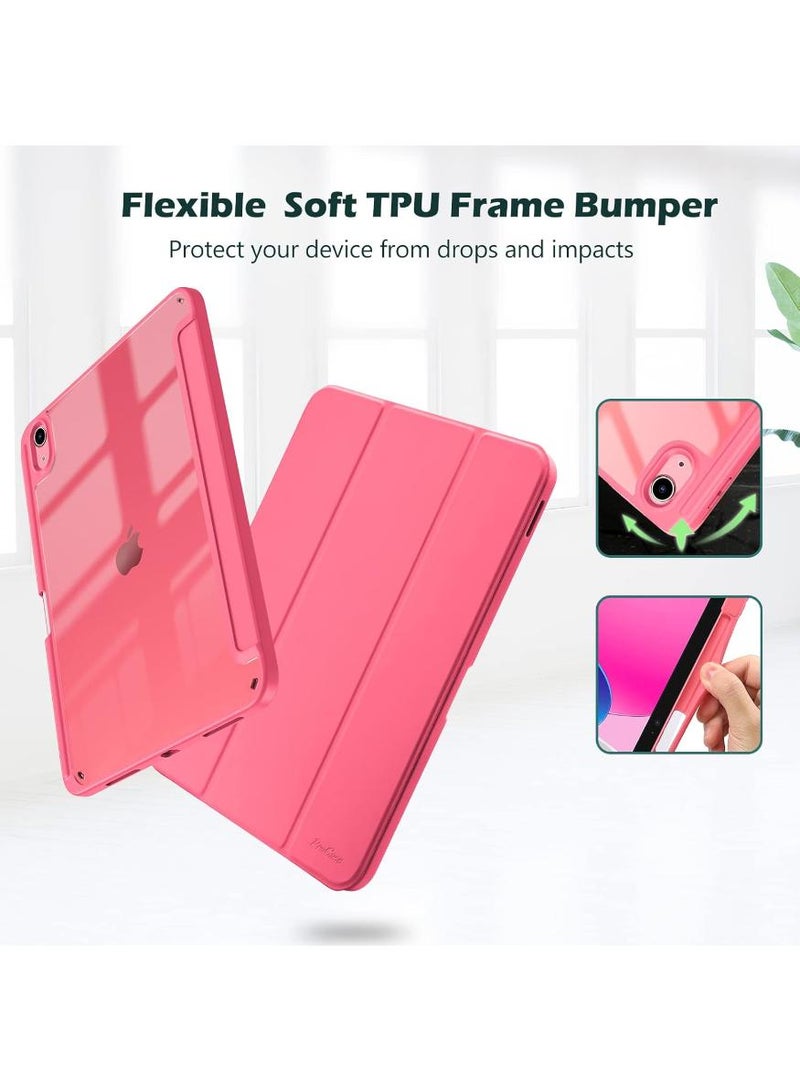 phomemo ProCase for iPad (A16) 11th Generation 11 Inch 2025/10th Generation 10.9 Inch 2022 Case with Pencil Holder, Hybrid iPad 11 10 Case with Clear Back, Supports Auto Wake/Sleep -Pink - Image 3