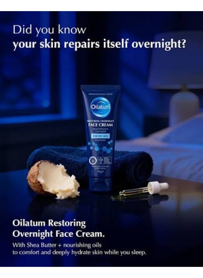 Oilatum Restoring Overnight Face Cream for Dry Skin - 75g - Image 4