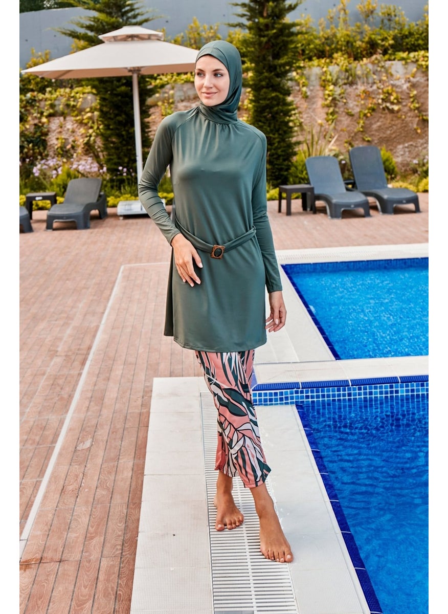 Riva Mera - Khaki Fully Covered Hijab Swimsuit R2390 - Image 1