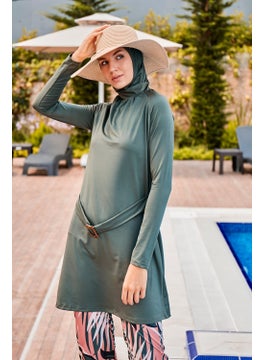 Khaki Fully Covered Hijab Swimsuit R2390