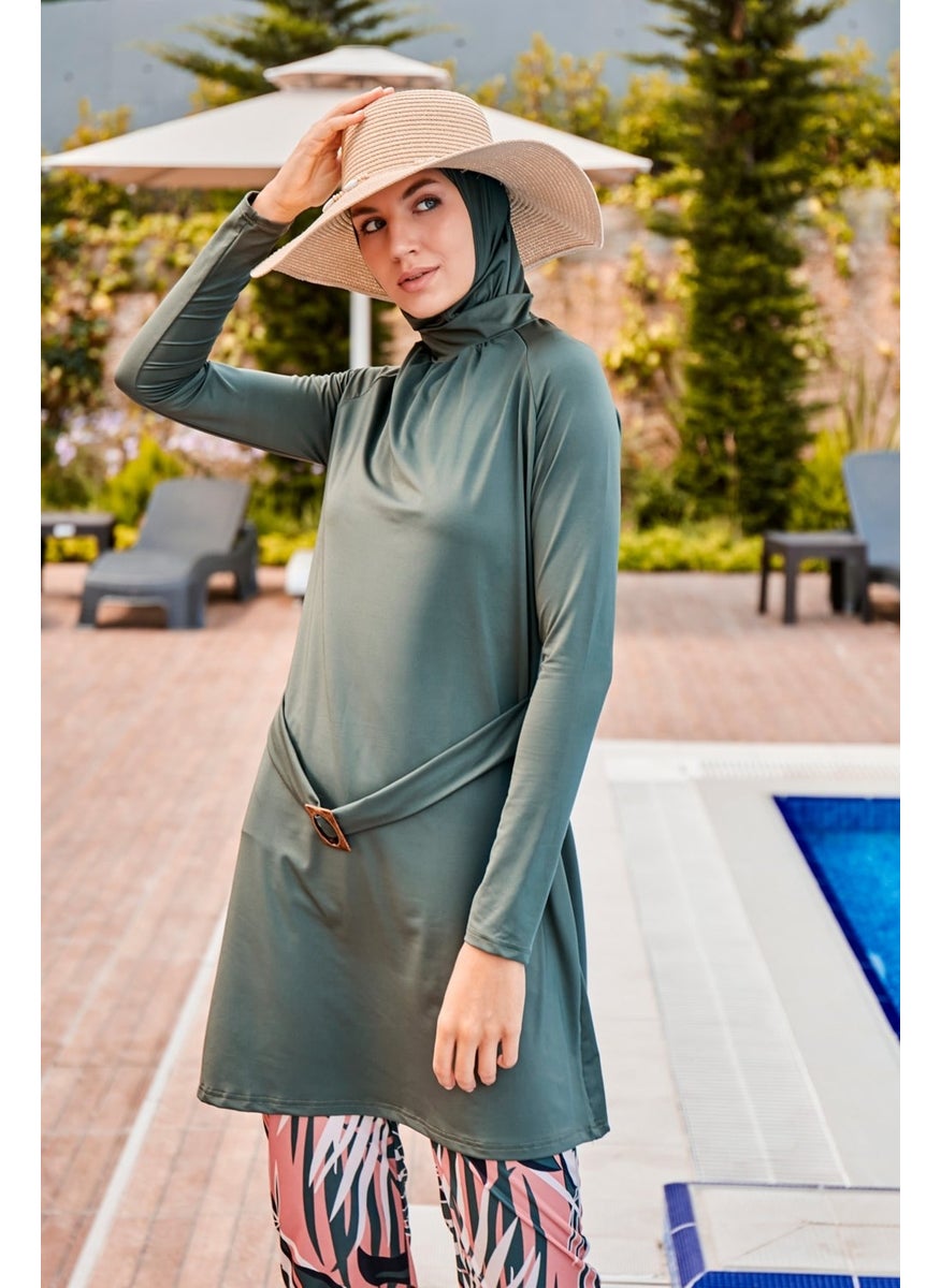 Riva Mera - Khaki Fully Covered Hijab Swimsuit R2390 - Image 1