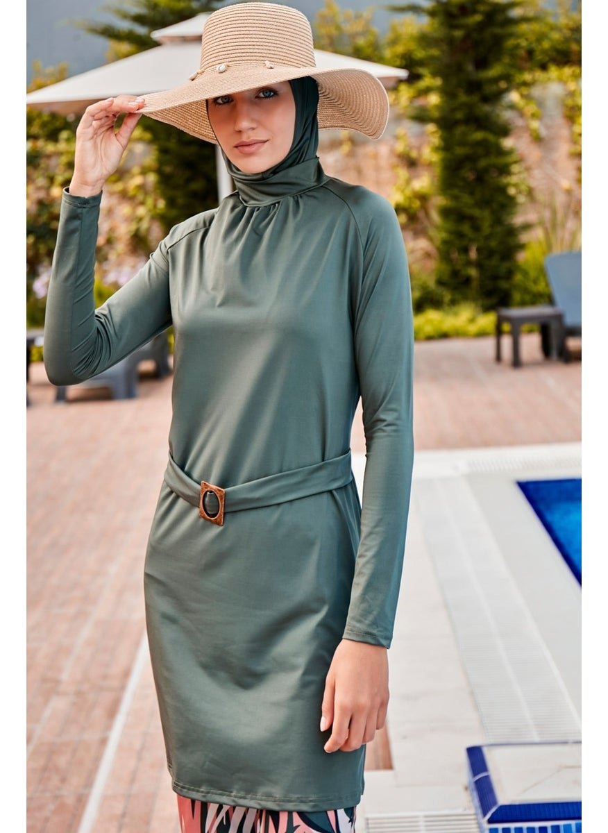 Riva Mera - Khaki Fully Covered Hijab Swimsuit R2390 - Image 1