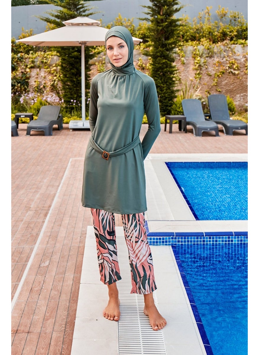 Riva Mera - Khaki Fully Covered Hijab Swimsuit R2390 - Image 1