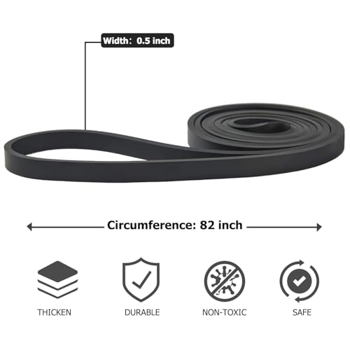 WSAKOUE Pull Up Bands, Resistance Bands, Pull Up Assistance Band Exercise Bands for Men & Women Working Out, Body Stretching, Physical Therapy, Muscle Training - Black - Image 2