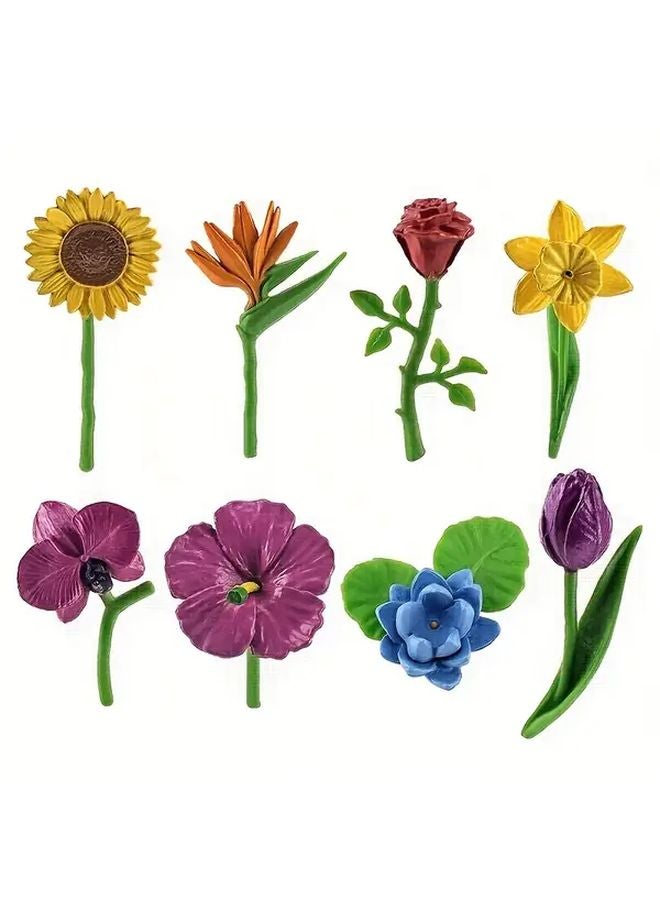 BL 1020 Flower Model 8pcs Educational Teaching Tools Lifelike Floral Display - Image 2