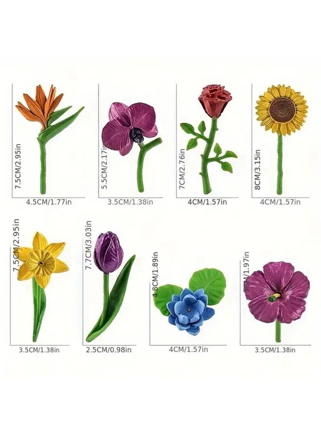 BL 1020 Flower Model 8pcs Educational Teaching Tools Lifelike Floral Display - Image 3