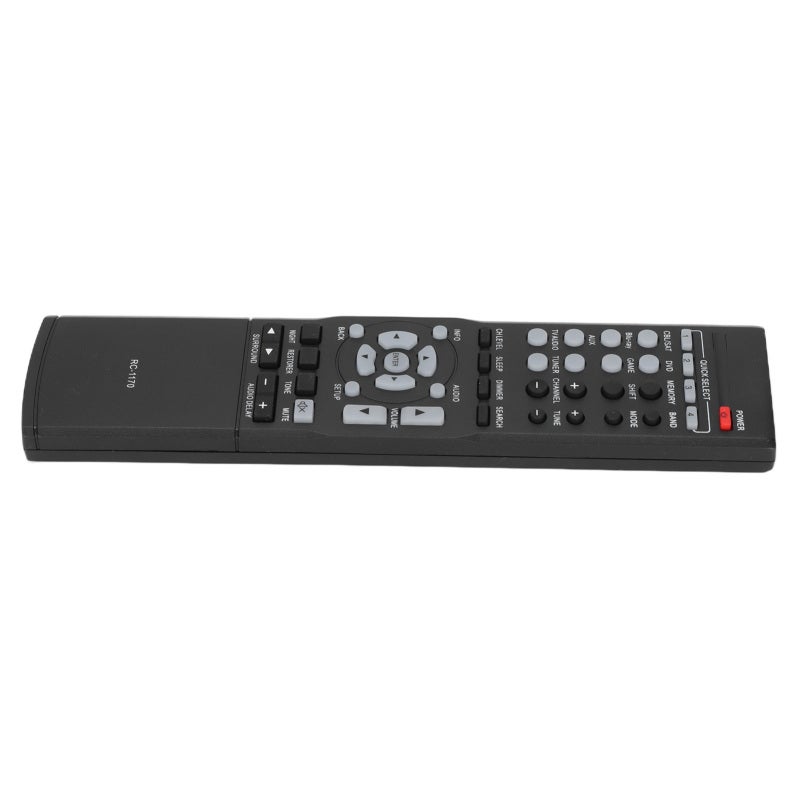 جهاز التحكم عن بعد البديل RC-1170 لجهاز استقبال الصوت والفيديو من دينون - جهاز تحكم محمول - تصميم متين من بلاستيك ABS المقاوم للتآكل - سهل الاستخدام لإكسسوارات التلفاز المنزلي - Image 2