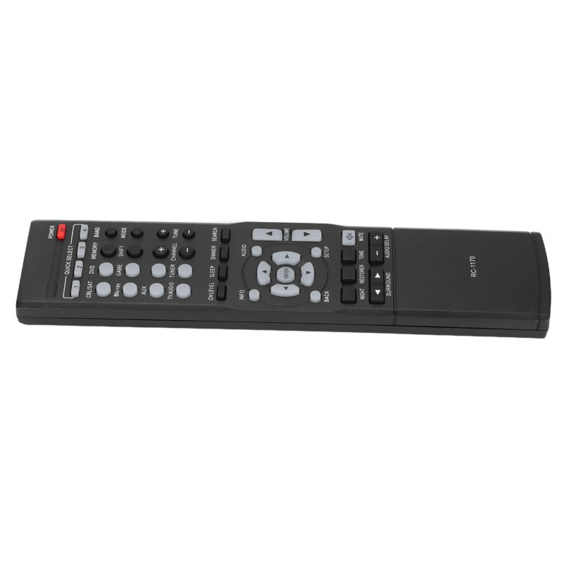 جهاز التحكم عن بعد البديل RC-1170 لجهاز استقبال الصوت والفيديو من دينون - جهاز تحكم محمول - تصميم متين من بلاستيك ABS المقاوم للتآكل - سهل الاستخدام لإكسسوارات التلفاز المنزلي - Image 4