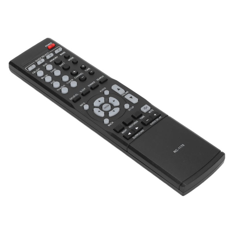 جهاز التحكم عن بعد البديل RC-1170 لجهاز استقبال الصوت والفيديو من دينون - جهاز تحكم محمول - تصميم متين من بلاستيك ABS المقاوم للتآكل - سهل الاستخدام لإكسسوارات التلفاز المنزلي - Image 5