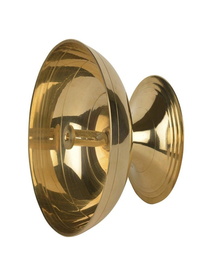 StyleMyWay Handcrafted Pure Brass Premium Big Akhand Jyoti Diya (Diameter - 9 cm, Height - 7 cm, 160 gm) | Traditional Oil Lamp | Udupi Jyot Diya - Image 4