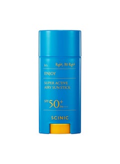 SCINIC SCINIC Enjoy Super Active Airy Sun Stick SPF50+ PA++++ 0.53oz (15g) | Strong UV Protection Anytime, Anywhere Air-light, Clear | Korean Skincare  - Image 1