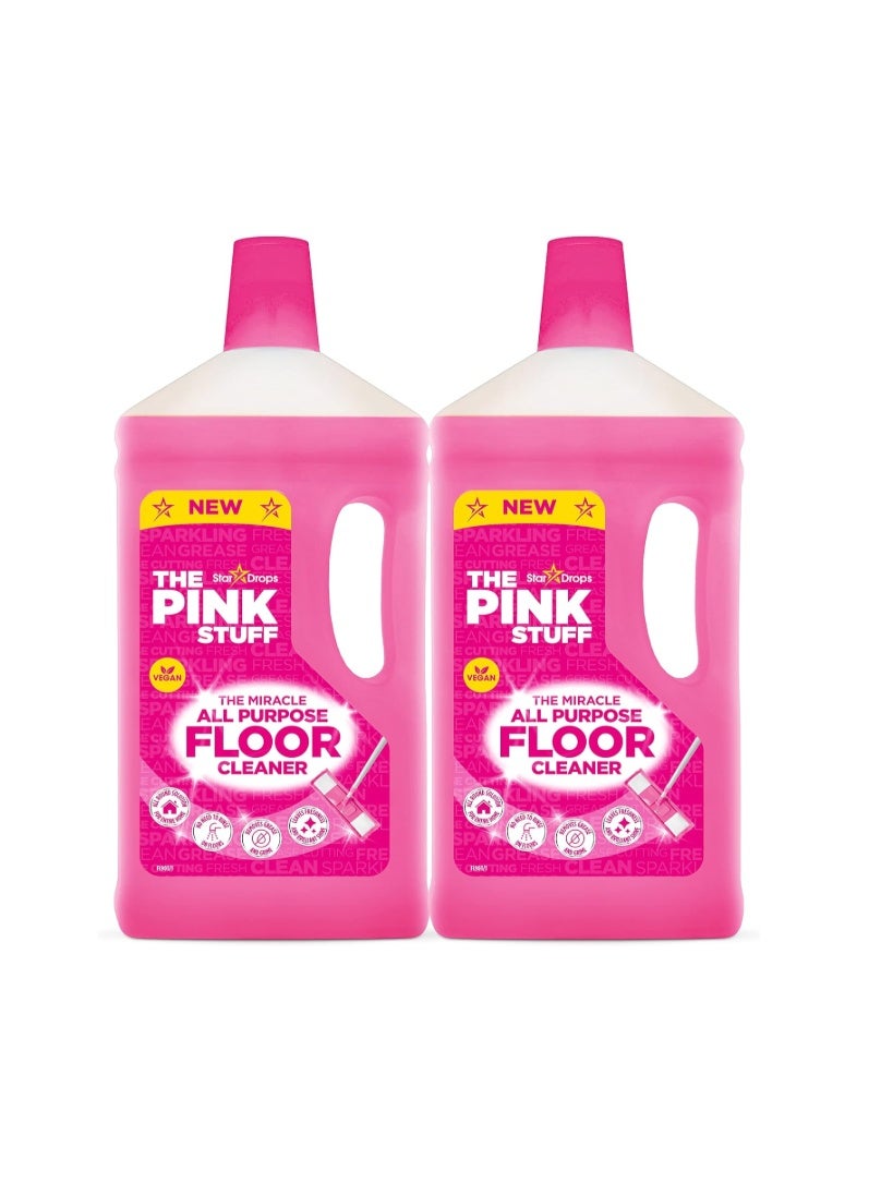 PINK STUFF Stardrops The PINK STUFF The Miracle All Purpose Floor Cleaner 1L (Pack of 2) - Image 1