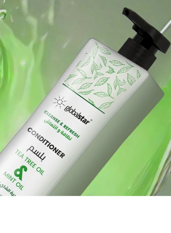 Globalstar Tea Tree & Mint Oil Conditioner 1000ml – Deep Hydration & Scalp Refreshing Formula - Image 3