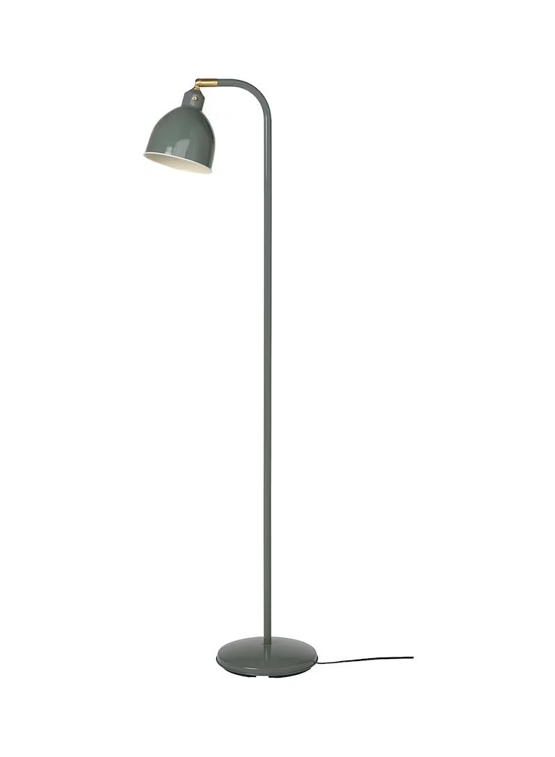 Floor/reading lamp, grey-green 140x40x140 cm - Image 2