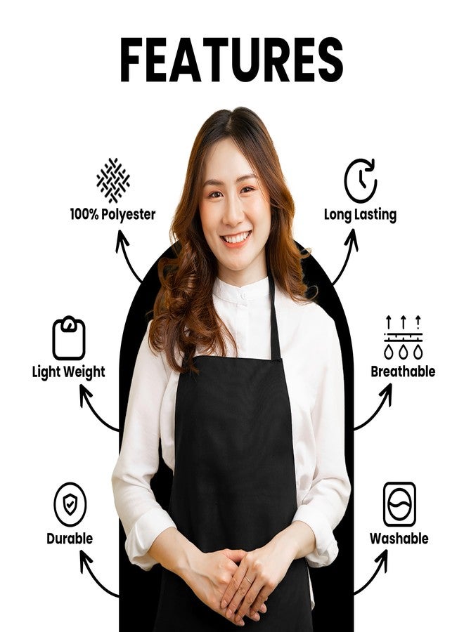 Avalon Kitchen black apron for women black aprons bulk chef apron for men grilling aprons for men - Image 2