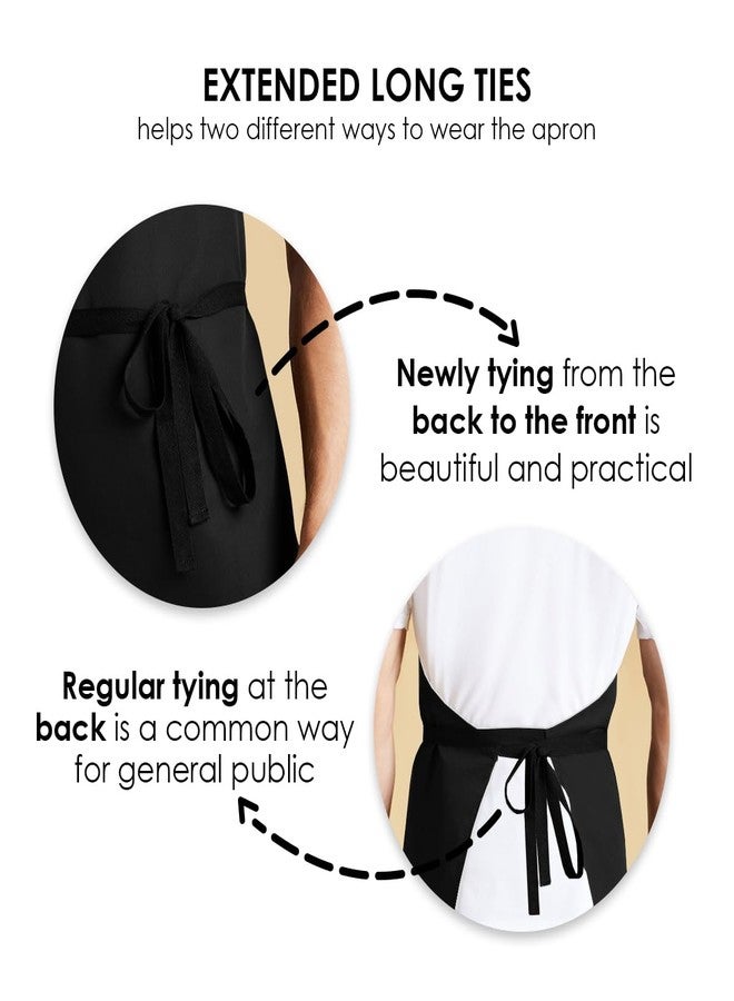 Avalon Kitchen black apron for women black aprons bulk chef apron for men grilling aprons for men - Image 3
