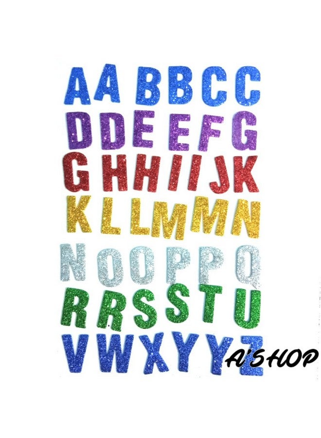 A'SHOP Glitter Foam Self Adhesive Mix Design Stickers for Art & Craft(Set of 3 Sheets) (Alphabets, Numeric's & Smileys) - Image 2