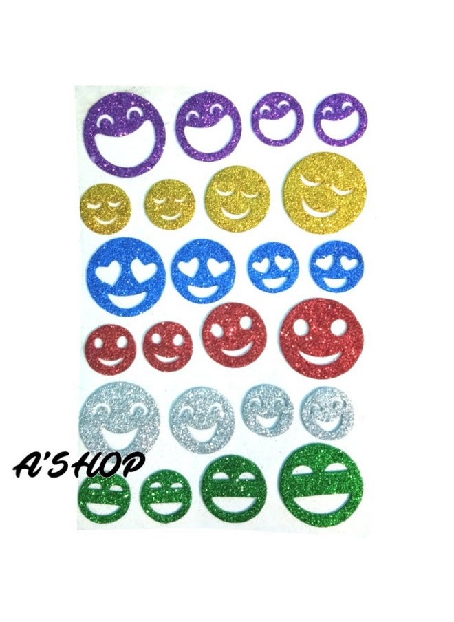 A'SHOP Glitter Foam Self Adhesive Mix Design Stickers for Art & Craft(Set of 3 Sheets) (Alphabets, Numeric's & Smileys) - pzsku/Z8BE5BC3ABC597339CA40Z/45/_/1741429374/c88738b3-1a50-492d-af5e-87db307255a2