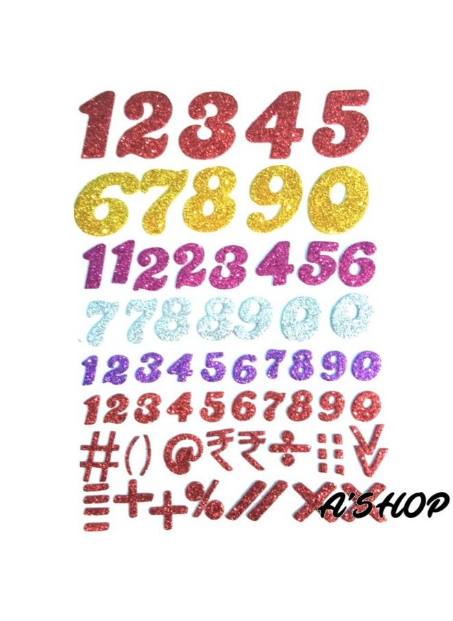 A'SHOP Glitter Foam Self Adhesive Mix Design Stickers for Art & Craft(Set of 3 Sheets) (Alphabets, Numeric's & Smileys) - pzsku/Z8BE5BC3ABC597339CA40Z/45/_/1741429461/4239defd-8eff-4f1c-b3a0-a3785a904b7d