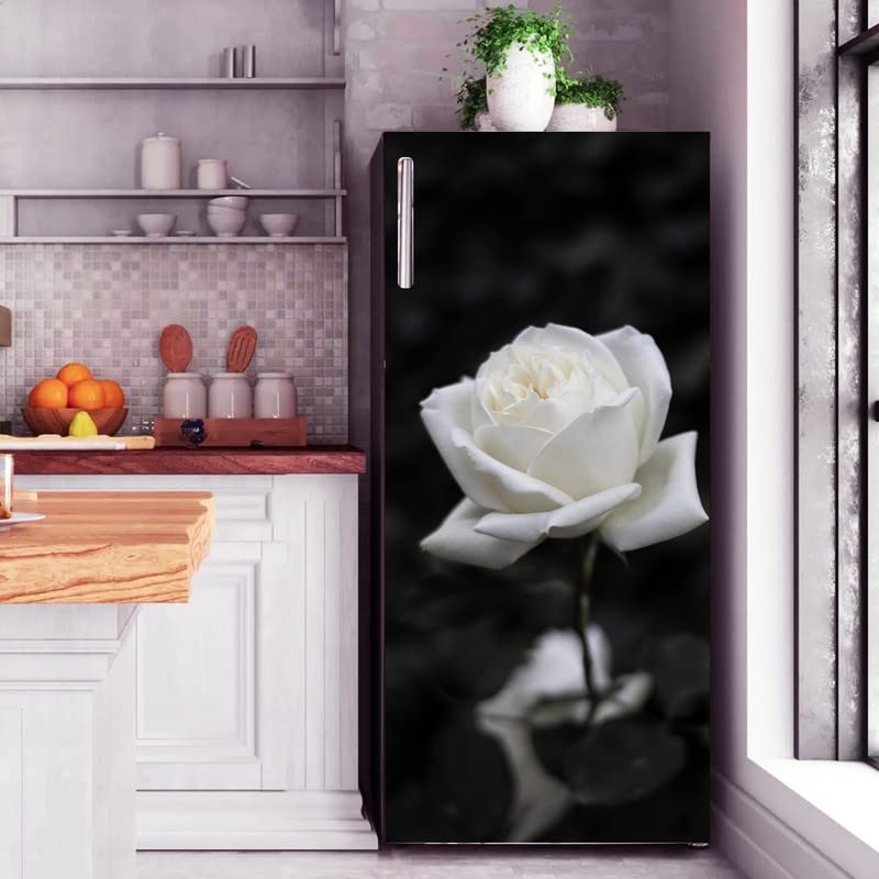 K2A DESIGN K2A DESIGN Abstract Design White Flower Fridge Wrap Decorative Sticker 120 CmX60Cm  - Image 4