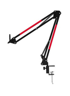 YU'S YUS Microphone Stand with RGB Lights Remote controlable, Hanging Scissor Mic Stand with Heavy Duty Clamp, 3/8" to 5/8" Adapter, Gaming, Recording, Studio, Home Office (BS1)  - Image 1