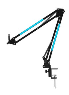 YU'S YUS Microphone Stand with RGB Lights Remote controlable, Hanging Scissor Mic Stand with Heavy Duty Clamp, 3/8" to 5/8" Adapter, Gaming, Recording, Studio, Home Office (BS1)  - Image 3