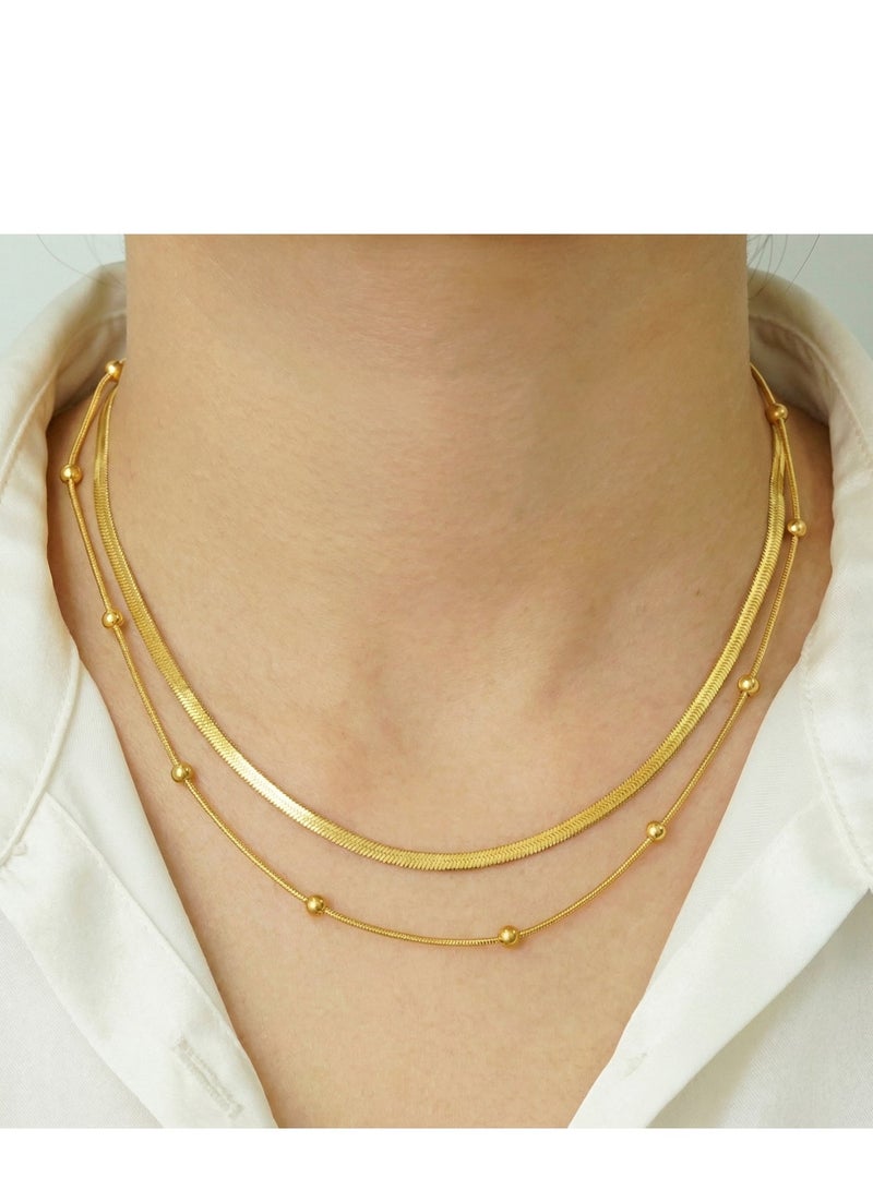 AMETOER 18K Gold Plated Stylish Stainless Steel Snake Necklace for Women - Elegant Jewelry Accessory - Image 3