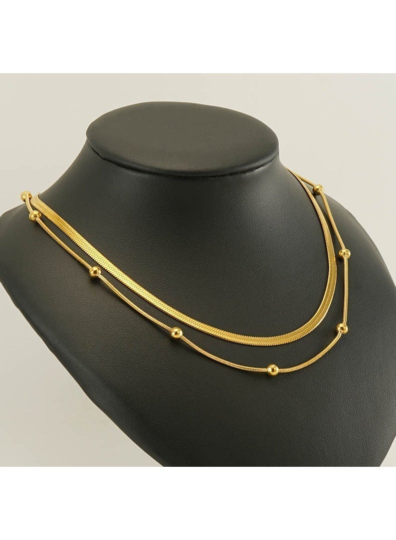 AMETOER 18K Gold Plated Stylish Stainless Steel Snake Necklace for Women - Elegant Jewelry Accessory - Image 4